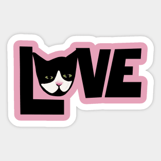 I Love my Tuxedo Cat Sticker